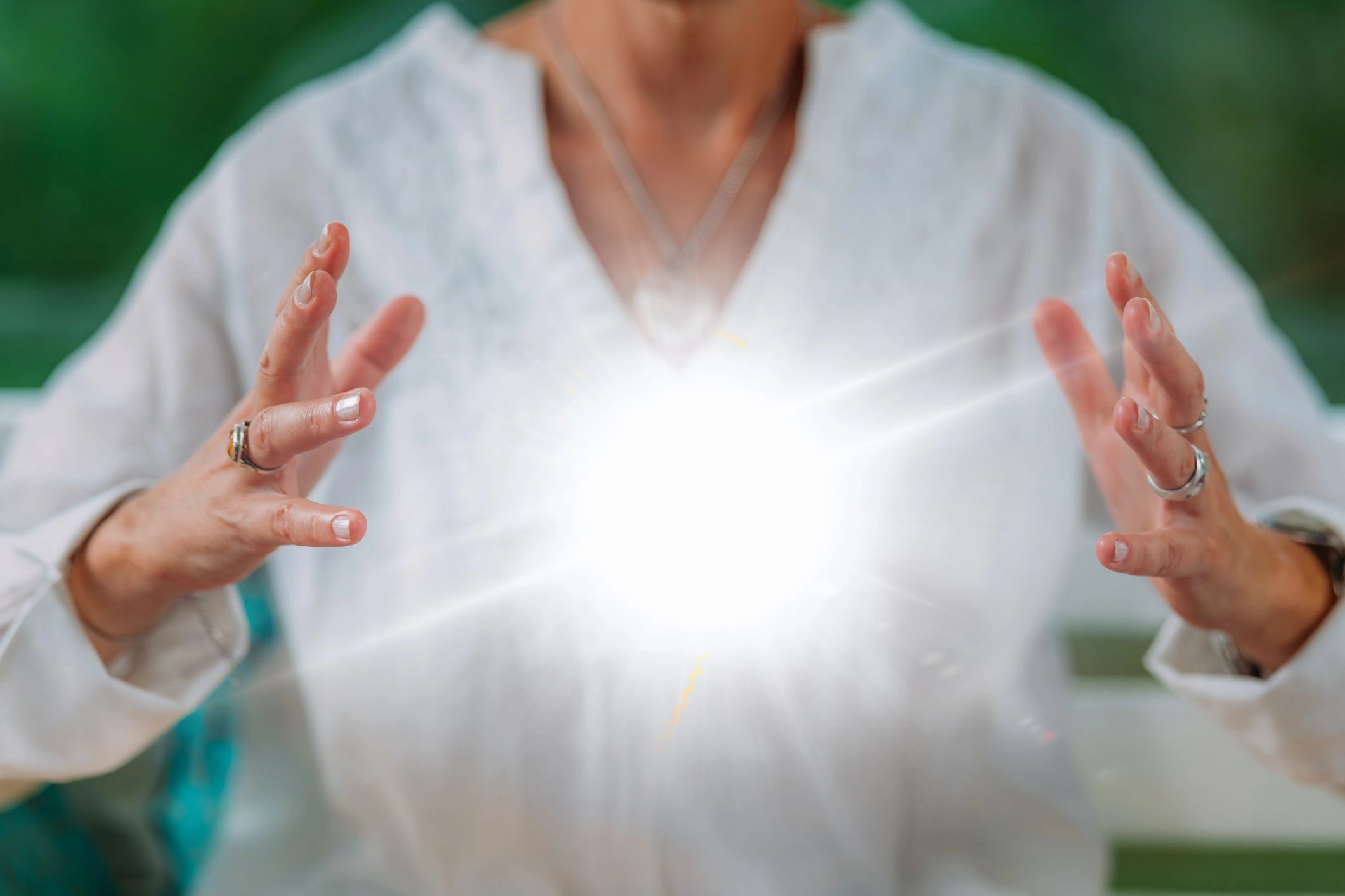 Client receiving reiki energy