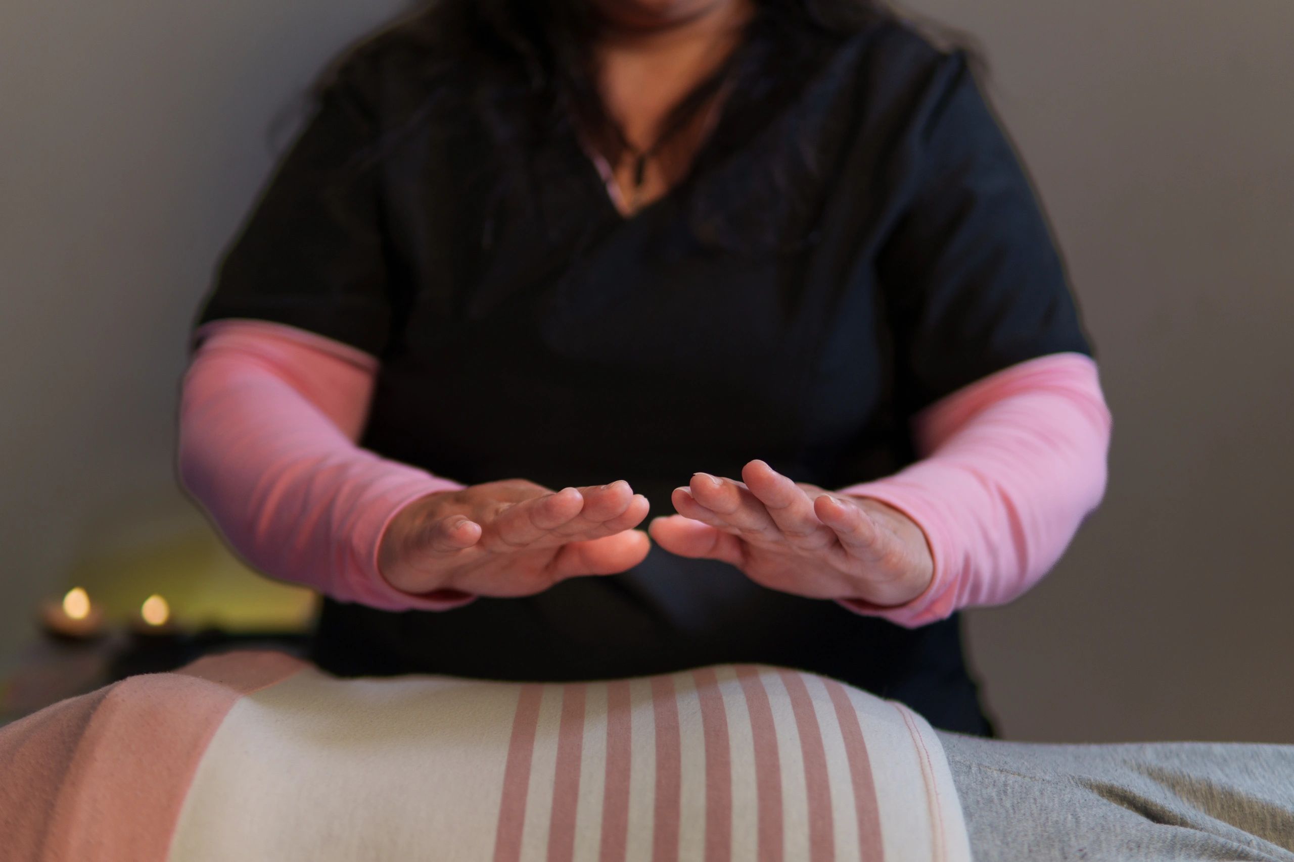 Serene wellness setting for reiki